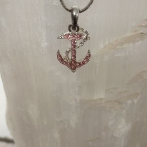 Pink faux diamond necklaces